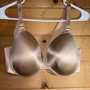 Soma 38D Bra Vanishing Back Full Coverage Back Closure Underwire Nude Tan Beige